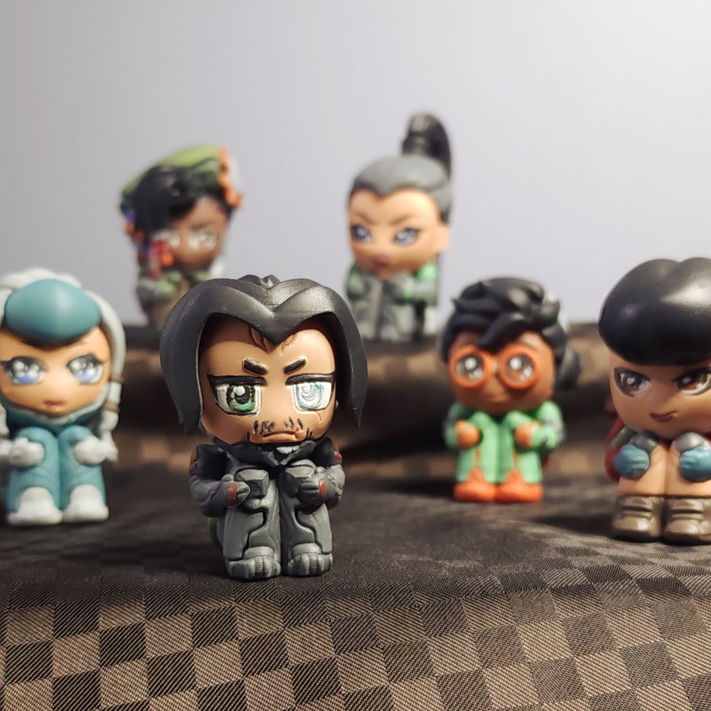 Warframe Hex Protoframe Sitting Mini JohJoh Figurine Set of 6