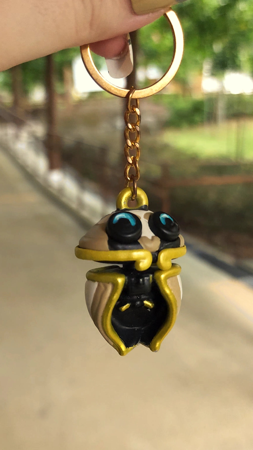 Warframe Ordis Chibi Wiggle Bobblehead Keychain