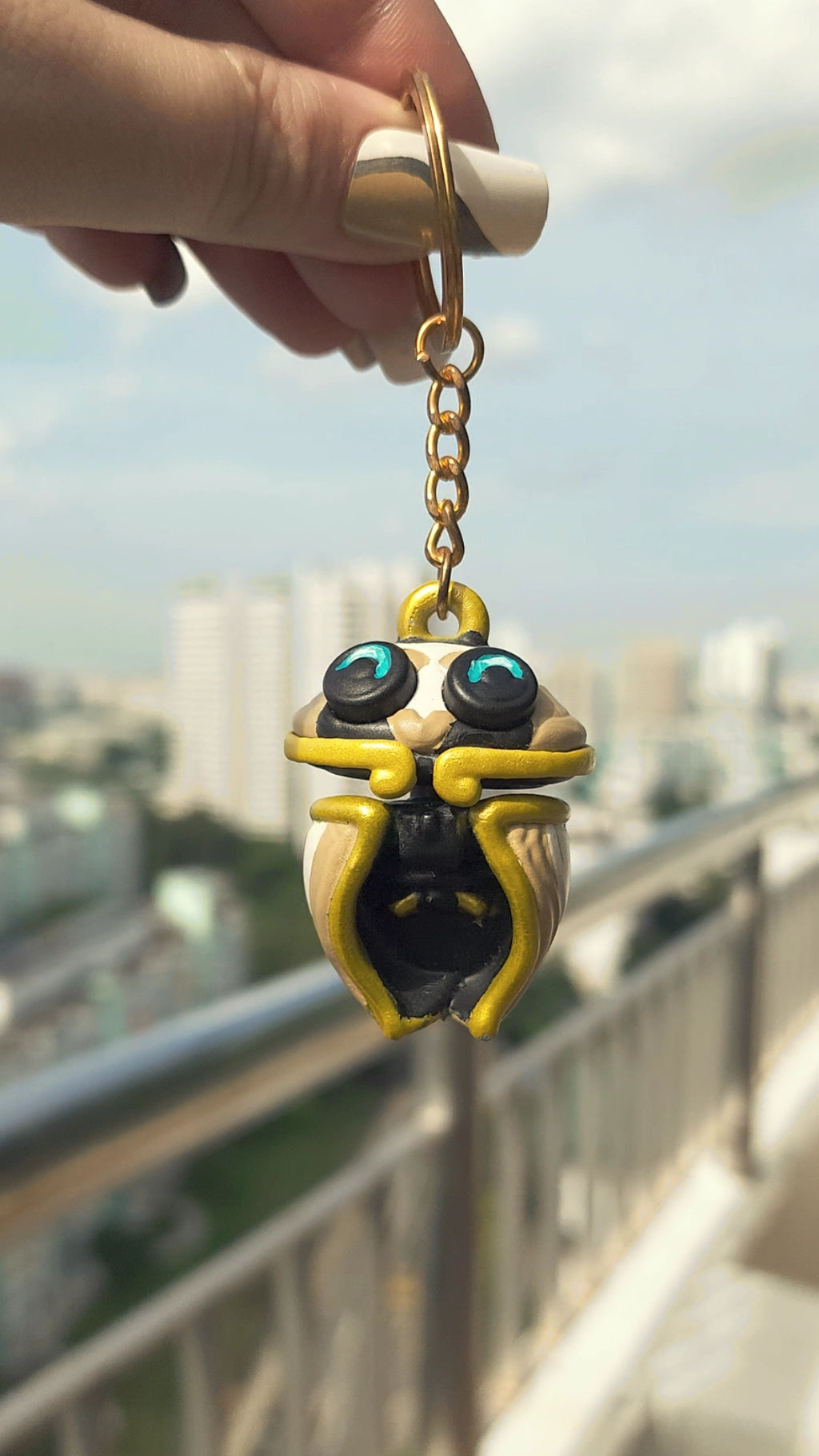 Warframe Ordis Chibi Wiggle Bobblehead Keychain