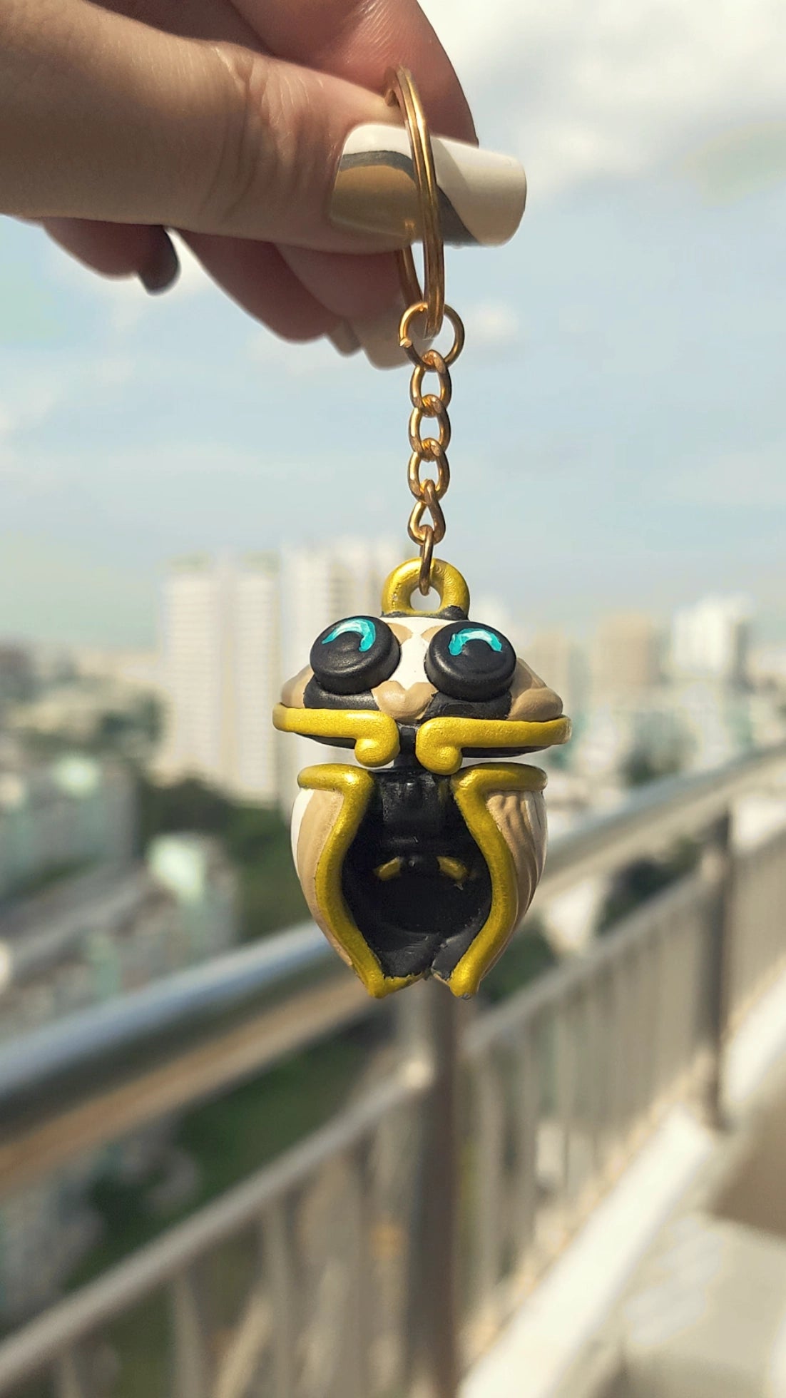 Warframe Ordis Chibi Wiggle Bobblehead Keychain